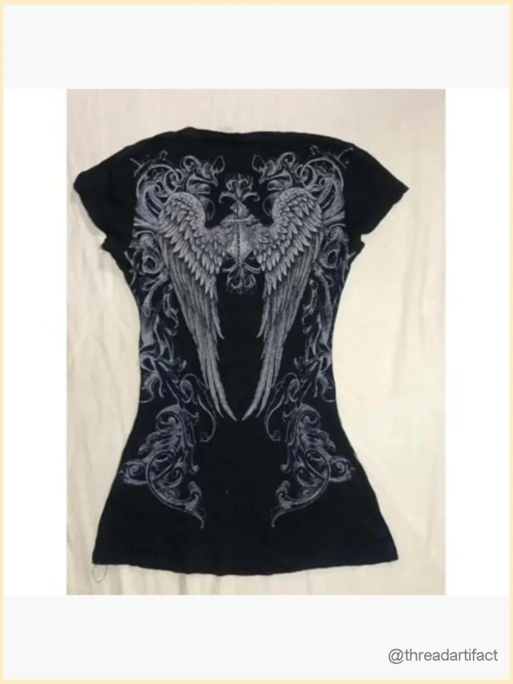 Y2K Grunge T-Shirt Women Vintage Streetwear Goth Emo Tee Short Sleeve Crop Top - Picture 5 of 7